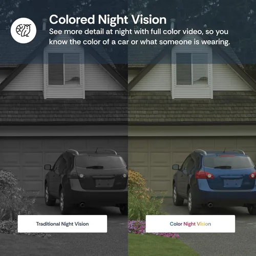 Miniatura 7 de Luna - Cámaras con cable AI 2K para seguridad del hogar, exterior/interior, Wi-Fi de 2.4 GHZ, alertas inteligentes, visión nocturna a color, Blanco