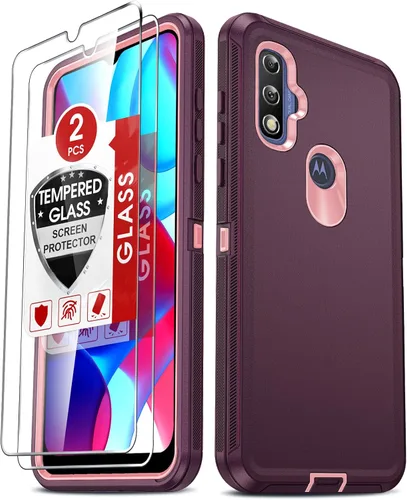 Miniatura 13 de LeYi Funda para Motorola One 5G Ace: Moto G 5G (2020): Funda resistente 3 en 1, funda resistente 3 en 1, funda para teléfono celular a prueba