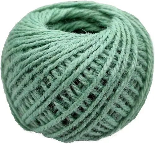 Miniatura 22 de Cuerda de yute verde de 54 yardas/rollo de 0.079 pulgadas, cuerda de cáñamo, cuerda gruesa fuerte, envoltura de cuerda gruesa, boda, manualidades