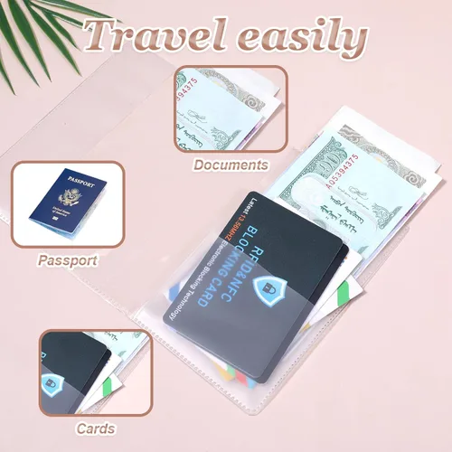 Miniatura 3 de 10 fundas transparentes para pasaporte, funda transparente para pasaporte, protector de pasaporte de plástico para hombres y mujeres, soporte