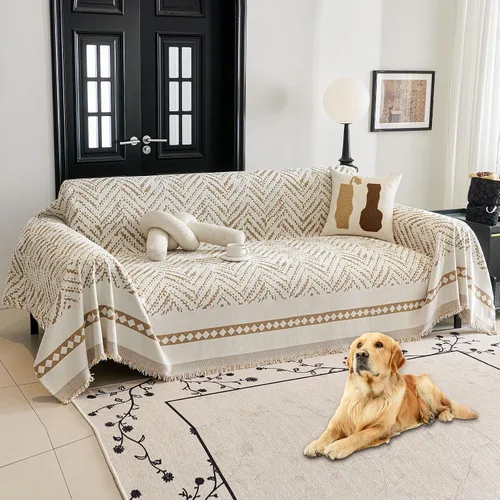 Miniatura 11 de HAOMAIJIA Funda de sofá antideslizante para sofá de 2 cojines, fundas de sofá seccionales lavables para perros y mascotas, protector de muebles