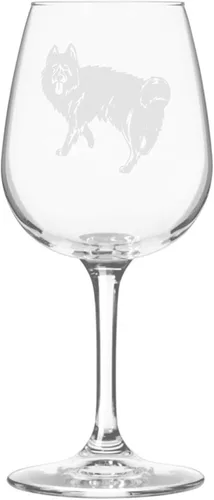 Miniatura 338 de Copa de vino de 12.75 onzas con diseño de perro grabado