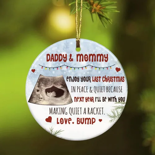 Miniatura 13 de Adorno personalizado para el árbol de Navidad para la primera Navidad, regalo para el nuevo padre de la madre de la protuberancia, adorno