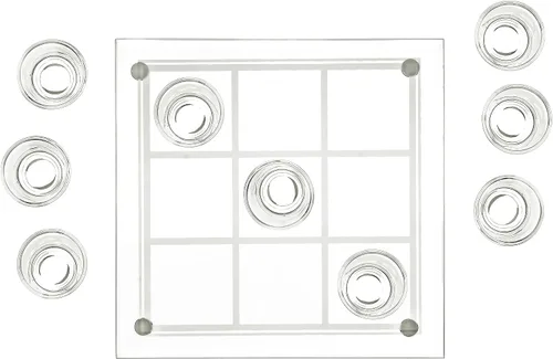Miniatura 7 de Fairly Odd Novelties Shot Glass Tic Tac Toe Juego - Diseño elegante para beber divertido, perfecto para fiestas, parejas y estrategia, tablero