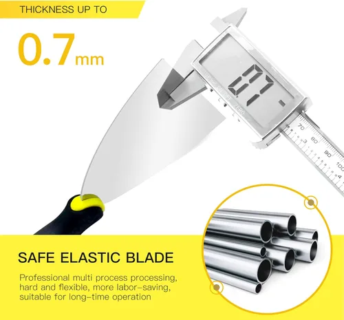 Miniatura 4 de DEKEones Raspadores de masilla, cuchillo de espátula de 1.5 pulgadas, herramienta raspadora de metal para acabado de paneles de yeso, raspado