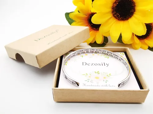Miniatura 362 de Pulseras inspiradoras para mujer, joyería de acero inoxidable, con refranes, pulsera motivacional con mensaje oculto, pulseras grabadas para mejor