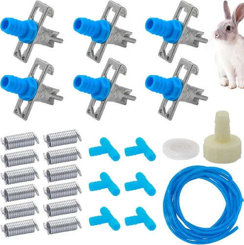 Miniatura 7 de El kit de riego automático para conejo incluye 12 comederos para bebederos de pezón, manguera de identificación inodoro de 32 pies de 5/16 pulgadas