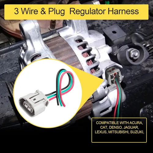 Miniatura 4 de PAGOW Arnés de regulador de alternador de 3 cables, conector de coleta de alternador de repuesto para Infiniti EX35 G35, Nissan 350Z Maxima Rogue