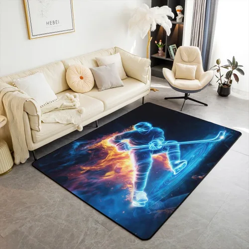 Miniatura 37 de Erosebridal Alfombra de área con tema Groovy de los 70 para sala de estar y dormitorio, alfombra retro con símbolo de paz antideslizante, alfombra