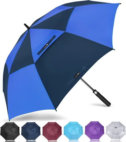 Miniatura 9 de ZOMAKE - Paraguas de golf a prueba de viento, extragrande, de gran tamaño, de doble dosel resistente para lluvia, juegos deportivos y carrito