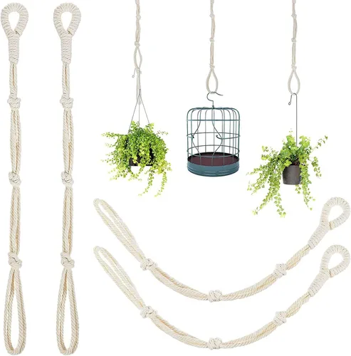 Miniatura 4 de Extensores conectables para colgar plantas, extensor de cuerda duradera para macetas, baños de pájaros, adornos decorativos, extensor de gancho