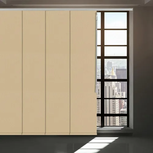 Miniatura 14 de Persiana de Panel Deslizante sin Cordón con Bloqueo Total, Persiana Vertical con Riel de 4 o 6 Rieles para Ventana Corrediza y Puerta de Patio, Gris