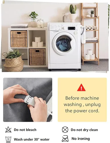 Miniatura 7 de MERRYLIFE - Manta eléctrica calentada, manta eléctrica suave y acogedora con 4 niveles de calefacción y apagado automático de 8 horas, protección