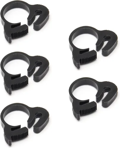 Miniatura 16 de Abrazaderas de manguera de agarre de 0.484-0.559 in de nailon ajustable de plástico resistente rápido doble agarre para fontanería, aplicaciones