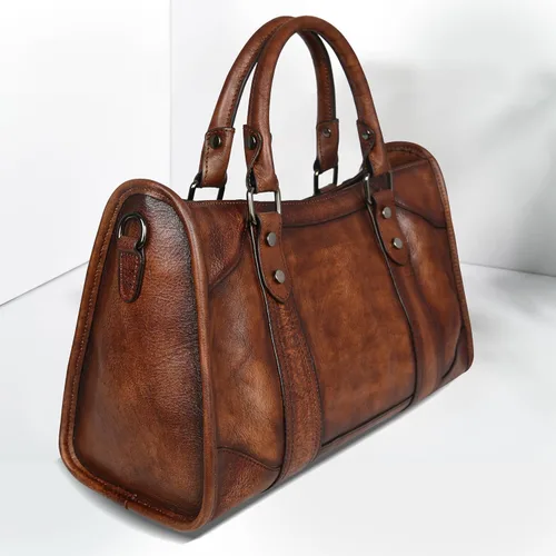 Miniatura 9 de Iswee Bolsos satchel para mujeres, bolso de hombro de cuero genuino, carteras de cuero Hobo, bolsos cruzados, cartera vintage, bolso tote