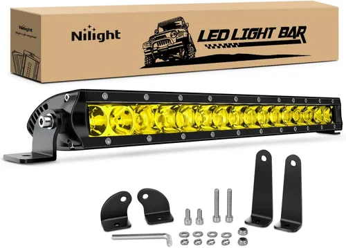Miniatura 11 de Nilight - NI04-100W Luz de trabajo LED de 17 "80 W, combo de inundación puntual de una sola fila, barra de luz LED, luces de conducción Iluminación