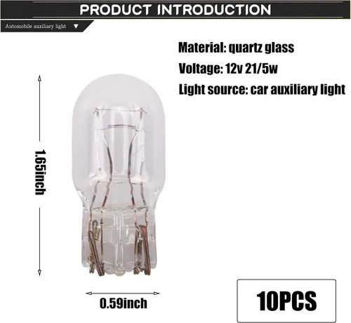 Miniatura 2 de gunhunt Automobive T20 1891/7443 - Bombilla de freno de doble alambre, 12 V, 21/5 W, luz trasera de señal de giro ultrabrillante, indicador DRL