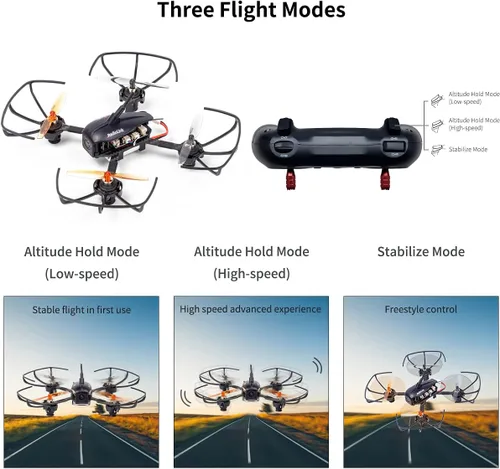 Miniatura 2 de Radiolink F121 FPV Mini RC Drone RTF con cámara para adultos y niños principiantes, cuadricóptero RC cepillado de 4.764 in, 2 baterías con estuche