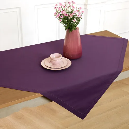 Miniatura 25 de Solino Home Mantel cuadrado de lino y algodón con vainica, 52 x 52 pulgadas, lavable a máquina para verano, 4 de julio