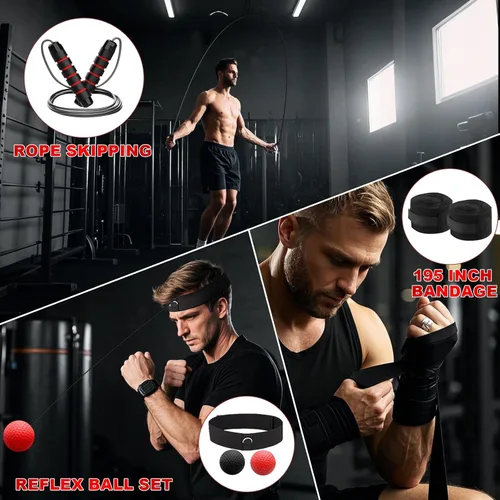 Miniatura 6 de Punching Bag Set for Adults, 4FT Heavy Boxing Bag Set with 12 OZ Boxing Gloves, Suitable for MMA Karate Kickboxing Boxing Muay Thai Training at Home