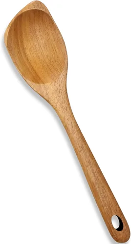 Miniatura 10 de Cuchara de madera para pasta con dientes, tenedor de espagueti, tenedores de pasta de 12.5 pulgadas, utensilios para servir, cuchara de madera