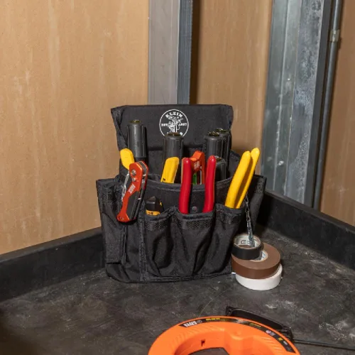 Miniatura 5 de Klein Tools Bolsa de herramientas 5719, PowerLine Series Utility Pouch se adapta a cinturones de herramientas de hasta 2.5 pulgadas, costuras