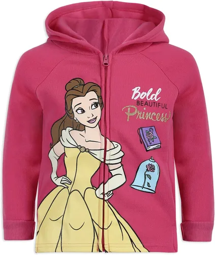Miniatura 2 de Disney Princess - Conjunto de 2 piezas con capucha y manga larga con cremallera para niñas pequeñas