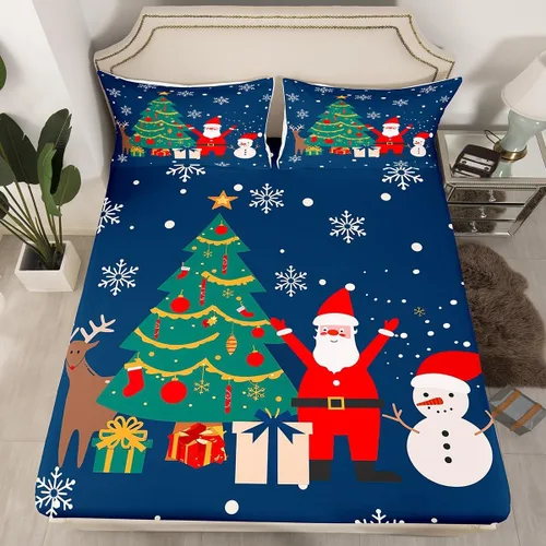 Miniatura 24 de Erosebridal Divertida sábana bajera ajustable de Halloween para niños, lindo juego de ropa de cama de calabaza fantasma, decoración de Halloween