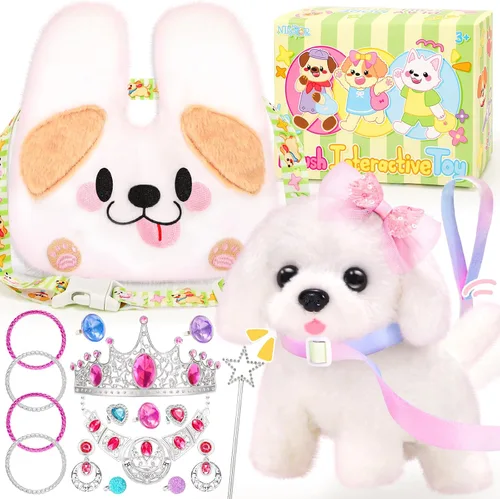 Miniatura 9 de NINAOR Juguetes de conejo de Pascua para niños con bolsas cruzadas, rellenos de cesta de Pascua, orejas interactivas, juguete de conejo, robot