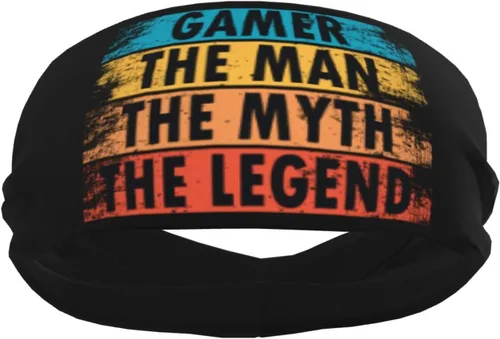 Miniatura 4 de Gamer The Man The Myth The Legend Headband for Men Women Sports Sweatband for Fitness Exercise Moisture Wicking Running Yoga Hairbands