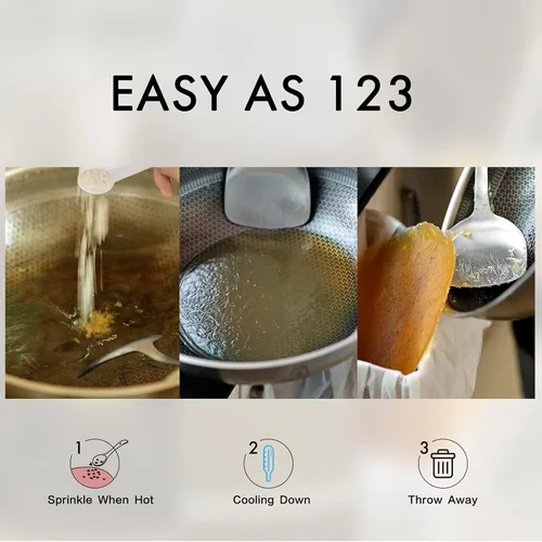Miniatura 5 de LaSyL Polvo solidificador para aceite de cocina, natural, endurece hasta 2.25 galones sin suciedad, 100% a base de plantas, para eliminación