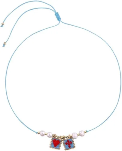 Collares de cuentas hechos a mano, ajustables, bohemios, para mujer, estilo bohemio, a la moda, con cordón, varios colores