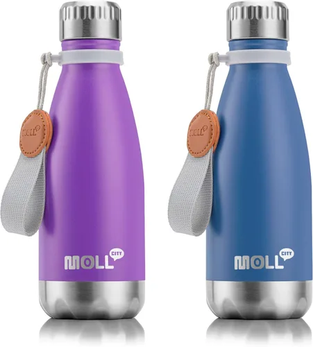 Miniatura 9 de Botella de agua para niños, botella de agua deportiva de acero inoxidable de 12 onzas con aislamiento al vacío para la vuelta a la escuela, botella