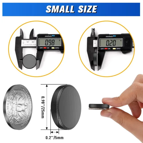 Miniatura 6 de Grtard 20 imanes de cerámica para manualidades, imanes redondos fuertes de 0.984 x 0.197 in con respaldo adhesivo, pequeño imán redondo perfecto