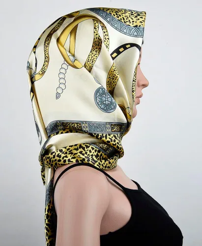 Miniatura 5 de corciova - Bufanda cuadrada grande para mujer, diadema sedosa para cabello rizado, lazo para dormir por la noche, bandana a la moda, 35 x 35 pulgadas