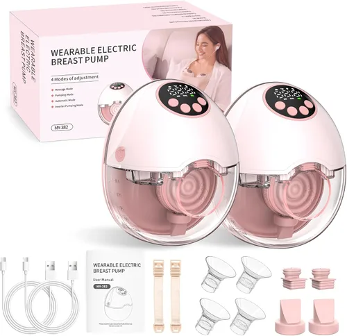 Miniatura 9 de ARICHOMY Extractor de leche manos libres, extractores de leche portátiles con 4 modos, 12 niveles, extracción de leche portátil para trabajo, viajes