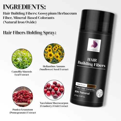 Miniatura 6 de Fibras capilares para adelgazar el cabello, aplicador de fibra 3 en 1, fibras de construcción de cabello de ocultación natural, spray de larga