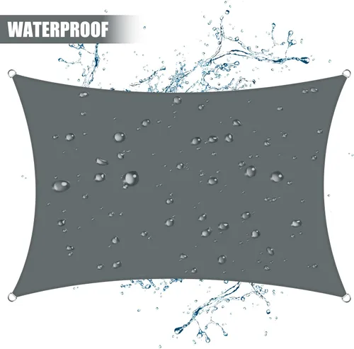 Miniatura 2 de Neween Toldo rectangular impermeable con bloqueo UV para patio y jardín al aire libre (6.5 x 13 pies, gris)