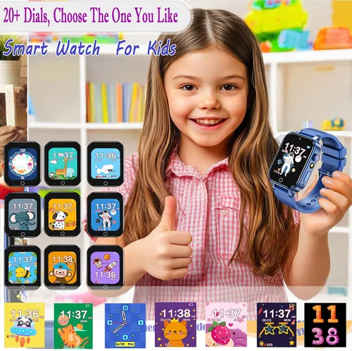 Miniatura 2 de Goodatech Reloj Inteligente para Niños de 4-12 Años Niños Niñas, 26 Juegos de Rompecabezas, Cámara, Reproductor de Video y Música, Podómetro