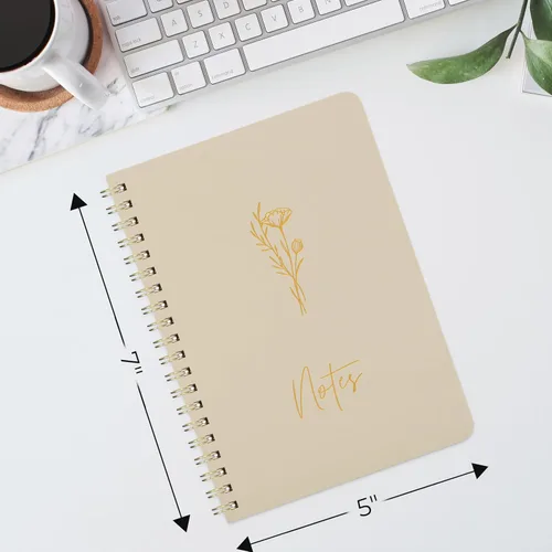 Miniatura 3 de ZICOTO Set de 3 Cuadernos de Espiral Estéticos para Mujeres - Lindo Diario/Cuaderno de 7x5 con Páginas Rayadas de Regla Universitaria - Suministros