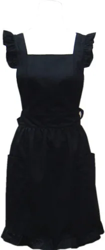 Delantal de cocina, de Hyzrz, para mujeres y niñas, lindo, de algodón, estilo vintage, clásico, sexy, con bolsillos