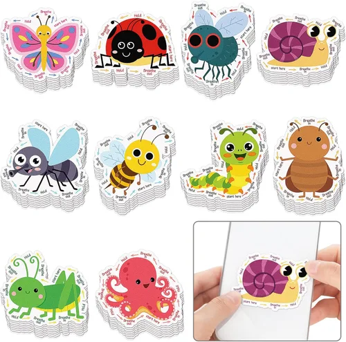 Miniatura 15 de Crtiin 80 calcomanías sensoriales para ansiedad, táctiles, ásperas, para la salud mental, autismo, TDAH, atención plena, para aliviar el estrés