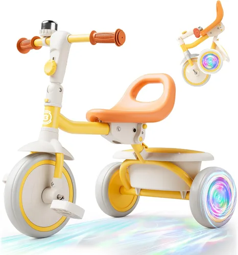 Miniatura 20 de besrey Triciclo para niños pequeños con campana, triciclo para niños de 18 meses a 5 años, triciclo para niños, bicicleta para niños de 1.5 a 5