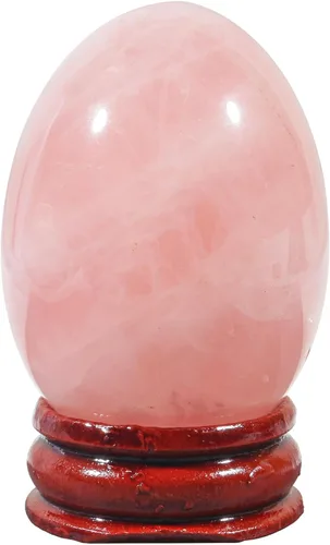 Miniatura 11 de Fekuar Figura de huevo de piedra, cristal curativo pulido, escultura de esfera con soporte de madera, obsidiana negra natural, 1.8 pulgadas