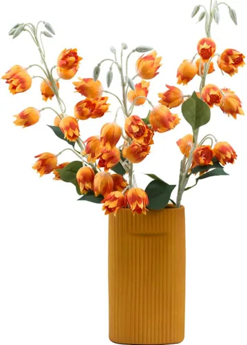 Miniatura 6 de XZJMY 3 piezas de flores artificiales de seda de arándano para exteriores, plantas falsas de plástico sintético para decoración de oficina en casa