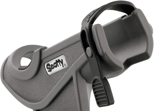 Miniatura 3 de Scotty #280-GR Baitcaster/Soporte de caña giratoria con montaje lateral/cubierta #241 (gris)