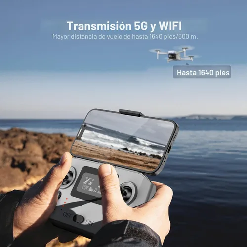 Miniatura 3 de Drones con cámara para adultos 4K, dron plegable para principiantes con motor sin escobillas, seguimiento automático, vuelo con toque, vuelo