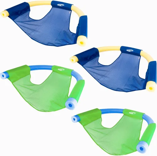 SwimWays Eslingas flotantes de malla para silla de piscina (paquete de 4), accesorios de piscina y juguetes acuáticos, fideos de piscina no incluidos