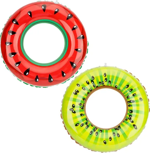 Tubos de piscina, flotadores inflables para piscina, tubos interiores para piscina, pintura de frutas de verano, tubos flotantes, tubos de natación,