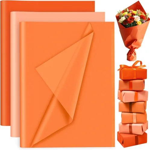 Miniatura 7 de PLULON 60 hojas de papel de seda marrón a granel, hojas de papel de seda para envolver regalos, papel de seda para embalaje, para regalos